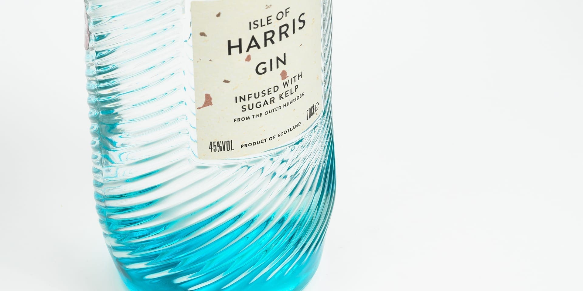 Isle of Harris Gin Glass Bottle Design Detail